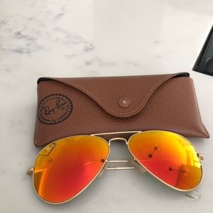 Rayban Sunglasses Orange Aviators